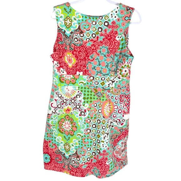 Jude Connally Multicolor Medallion Abstract Print Sleeveless Shift Dress Large - Picture 2 of 8